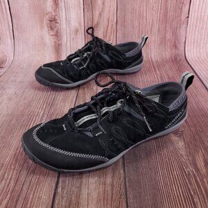 Merrell Contour Glove Black Womens Size 9 Barefoot Suede Trail Running Shoes